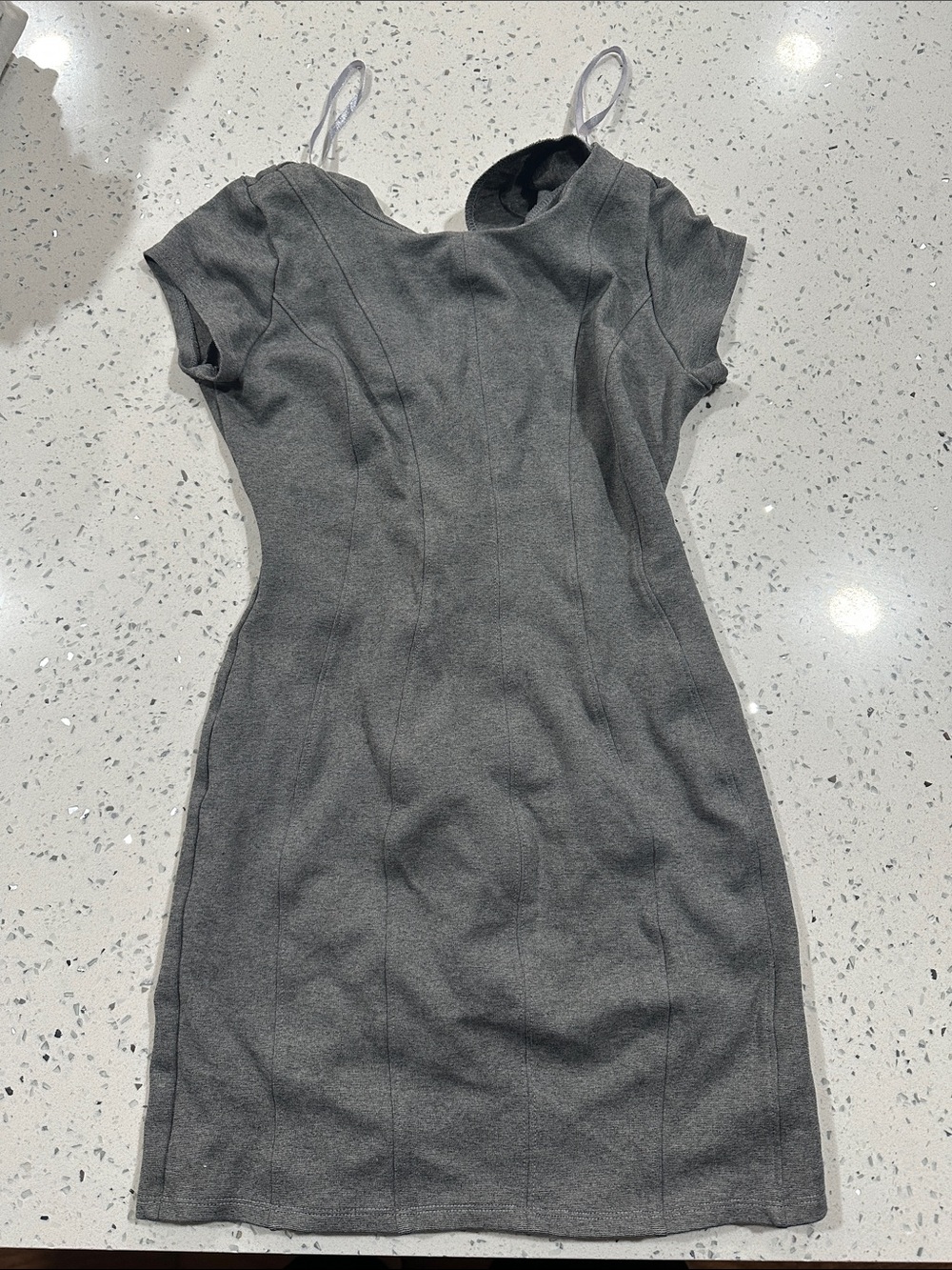 Monteau Gray Fitted Sheath Mini Dress